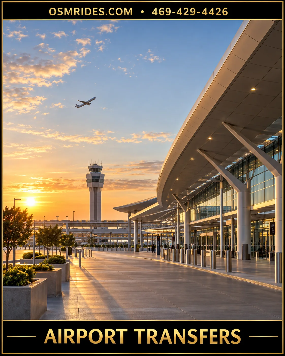 DFW & Love Field Airport Transportation — OSM Rides black SUV service in Dallas-Fort Worth