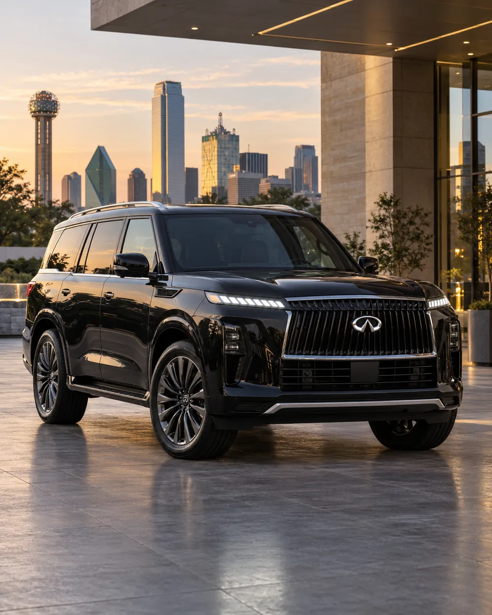 Infiniti QX80 — OSM Rides black SUV in Dallas–Fort Worth