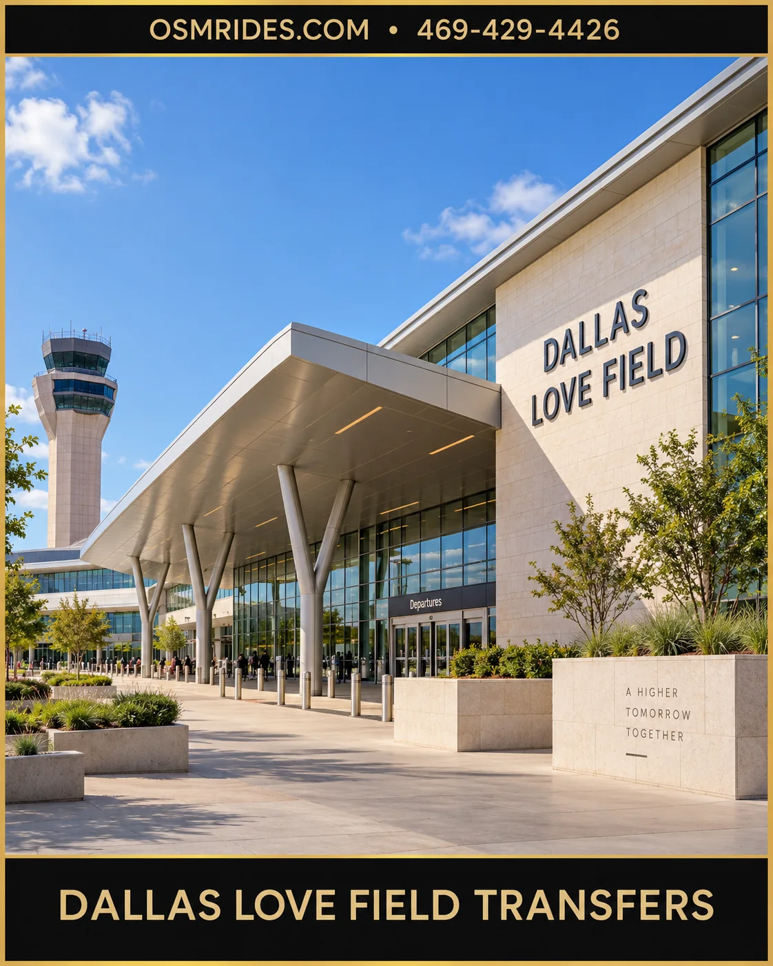 Dallas Love Field terminal — OSM Rides Love Field chauffeur transfers
